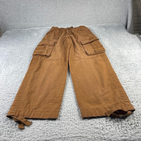 No Boundaries Other - No Boundaries Brown Cargo Pants Wide Leg Utility Trousers Size 28 Streetwear